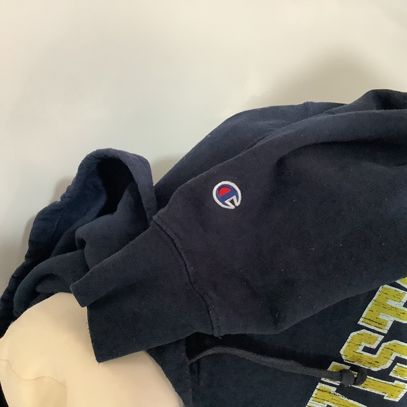 Retro Champion Quarter Zip Hoodie - Size M - Buena Vista University - P2P 21” - Picture 4 of 8